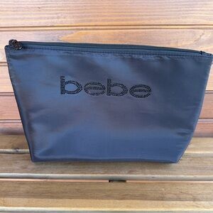 Bebe Sleek Black Makeup Bag